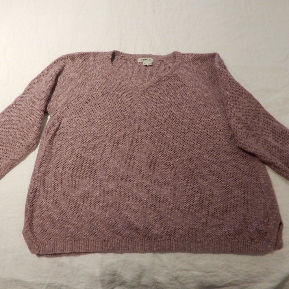 Orvis Ladies Vee-Neck Cotton Pullover Sweater